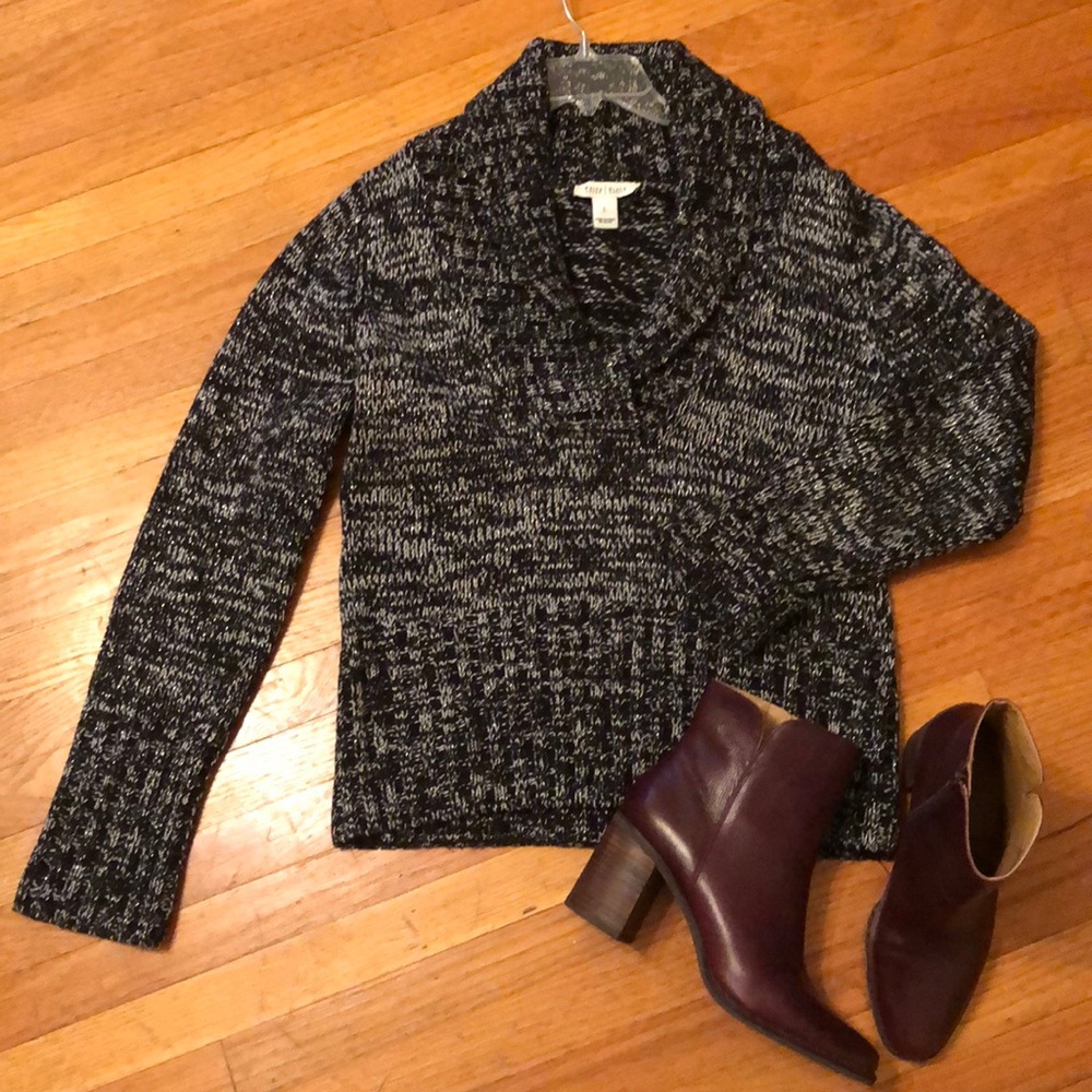 EUC White House Black Market cowl-neck sweater